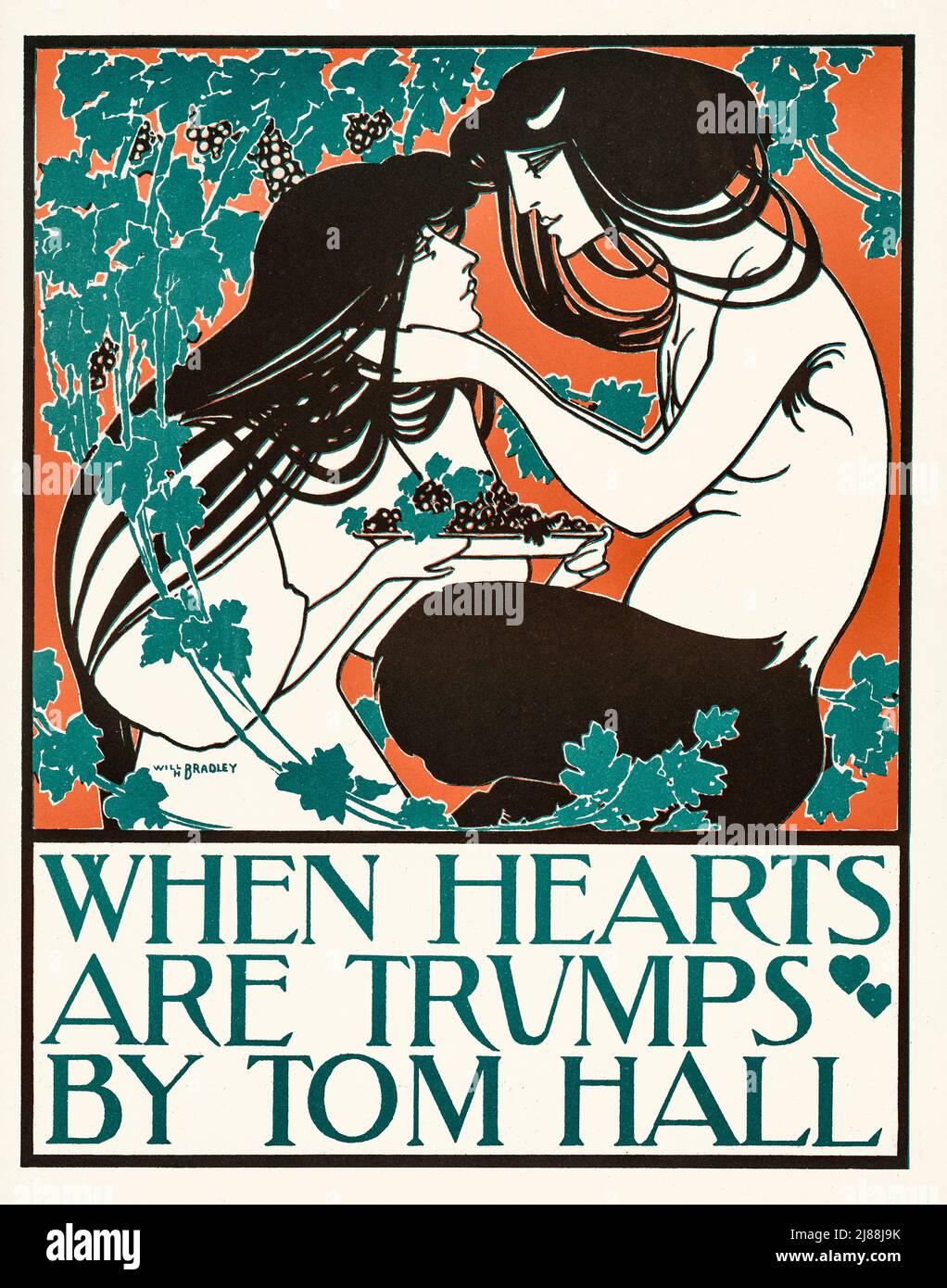 Art nouveau poster by will bradley 1894 hi-res stock photography