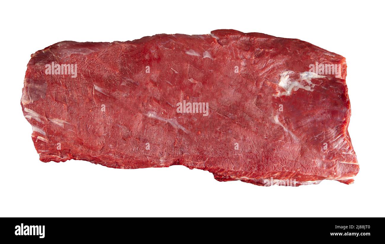 Isolated beef loin meat part on white background Stock Photo