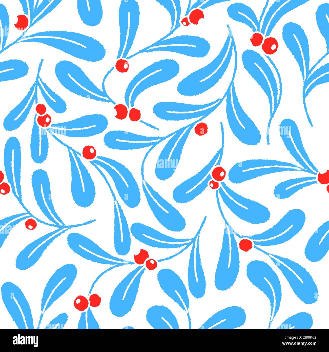 Christmas floral seamless background with christmas plant branches and ...