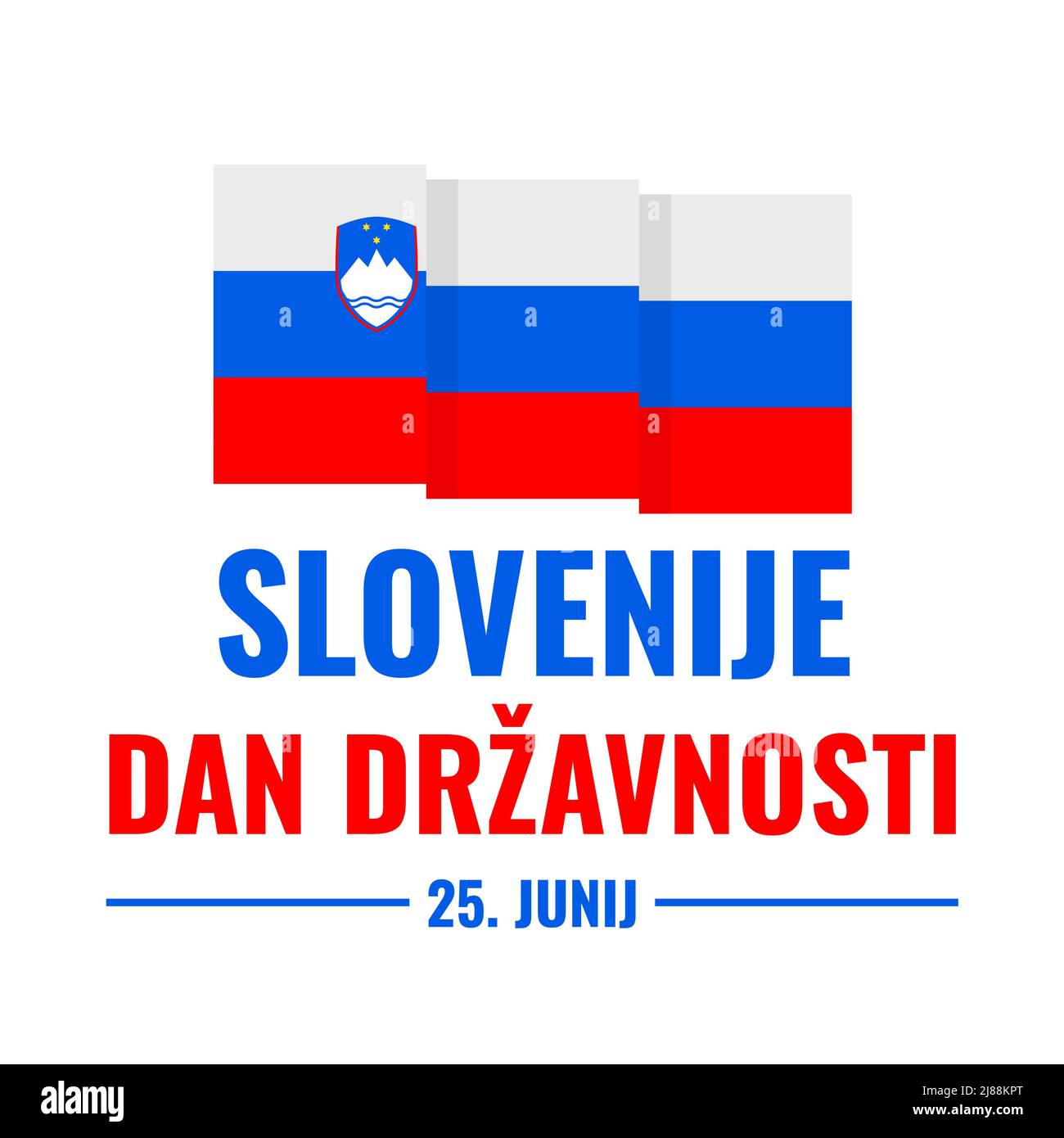 Slovenia National Day typography poster in Slovenian language. Holiday