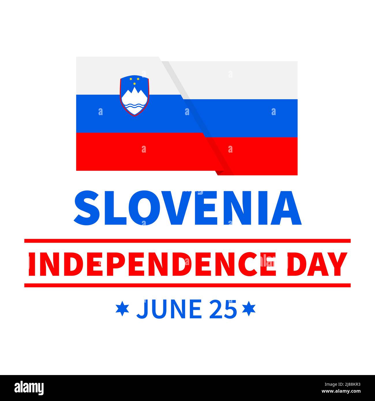 Slovenia Independence, Day typography poster. Slovenian holiday