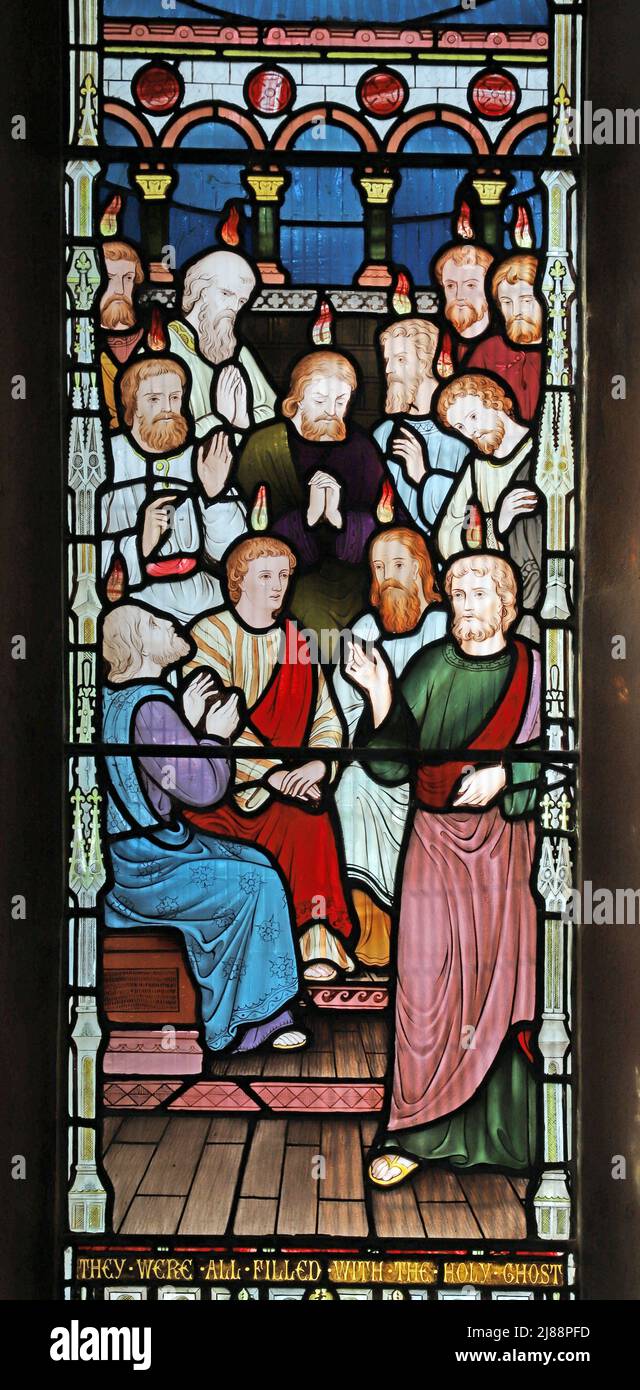 A stained glass window by Frederick Preedy c18736 depicting the