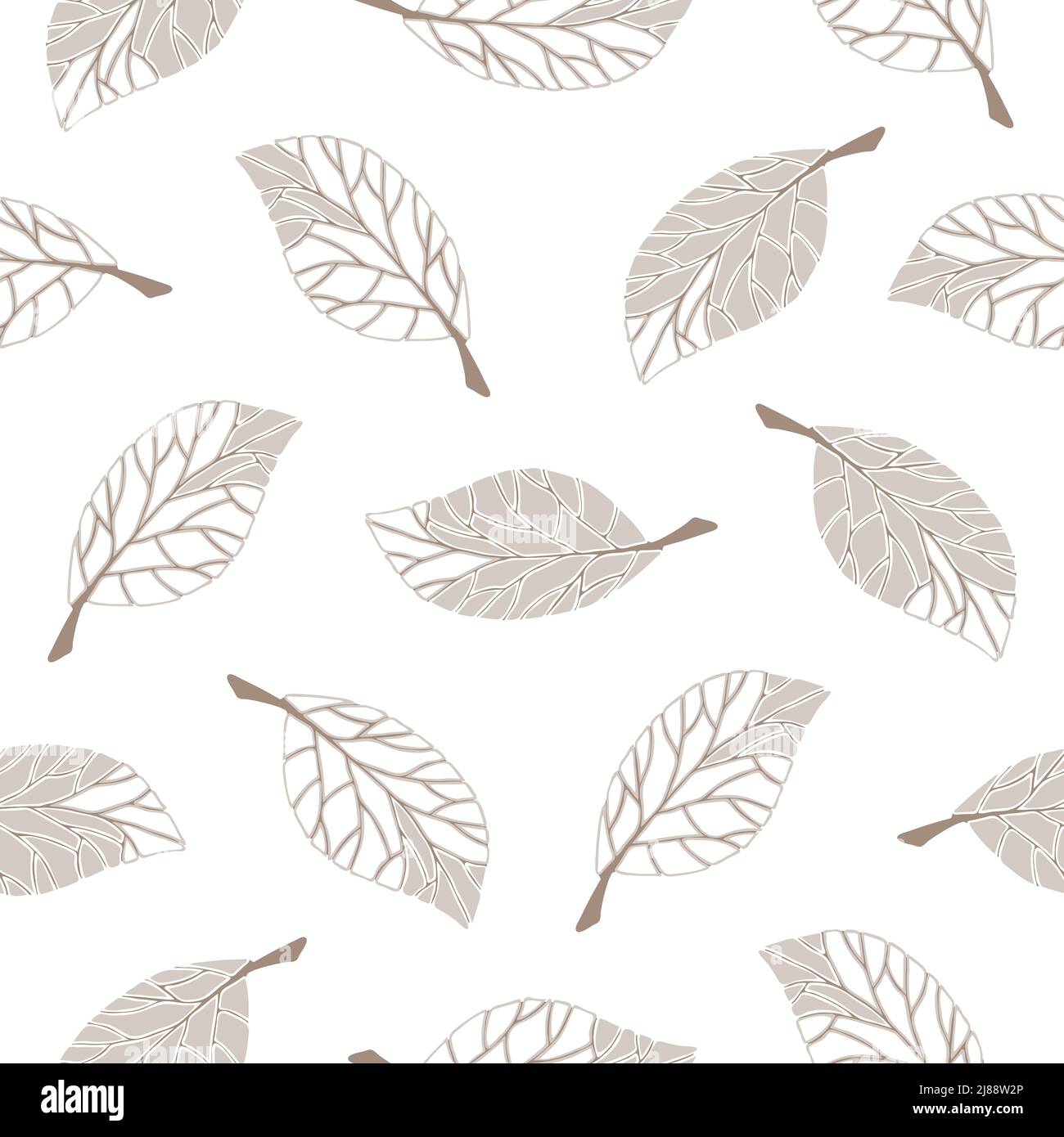 Simple Pattern Background Falling Seamless vector pattern with falling leaves on white background. Simple ...