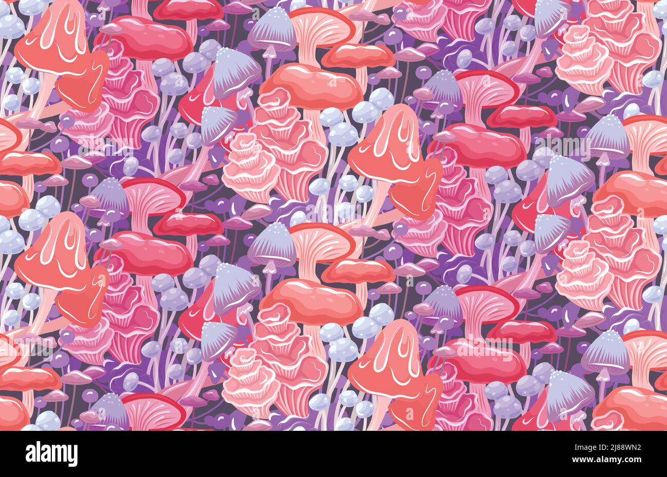 Magic seamless pattern with tight psychedelic mushrooms on dark violet. Vector texture with tangled hallucinogen neon fungus for wallpaper. Botanical Stock Vector Image & Art - Alamy Magic seamless pattern with tight psychedelic mushrooms on dark violet. Vector texture with tangled hallucinogen neon fungus for wallpaper. Botanical Stock Vector Image & Art - Alamy