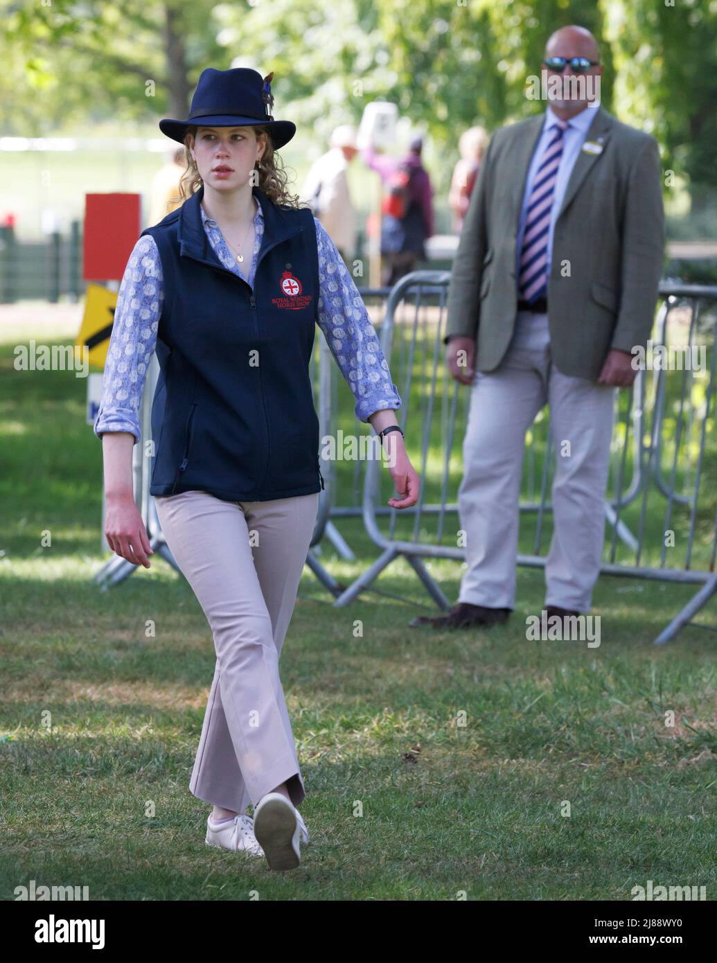 Windsor, UK. 14th May, 2022. Lady Louise Windsor walks the course at the Land Rover international Driving at day 3 of the Royal Windsor Horse Show, set in the private grounds of Windsor Castle. First staged in 1943, this years event falls on the platinum Jubilee year of Queen Elizabeth II. Photo credit: Ben Cawthra/Sipa USA **NO UK SALES** Credit: Sipa USA/Alamy Live News Stock Photo