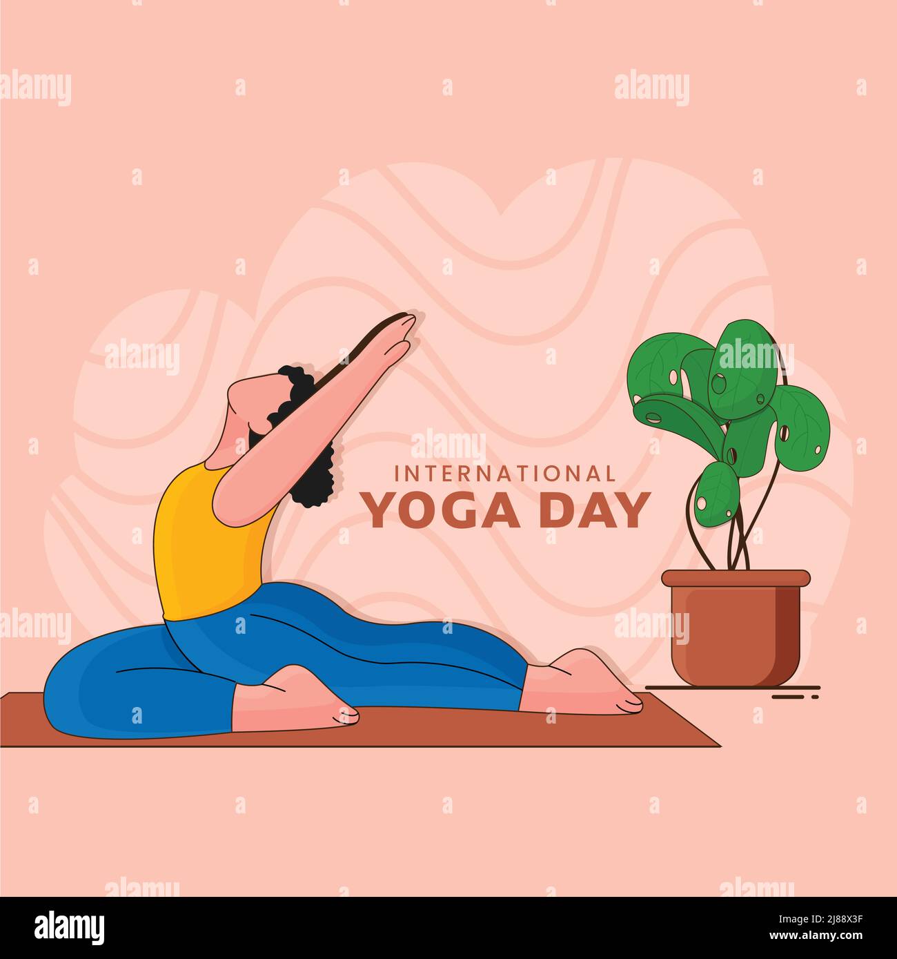 Yoga seamless pattern.Healthy lifestyle. World Health Day. Surface design  with yoga class with people meditating and doing exercise Stock Vector  Image & Art - Alamy