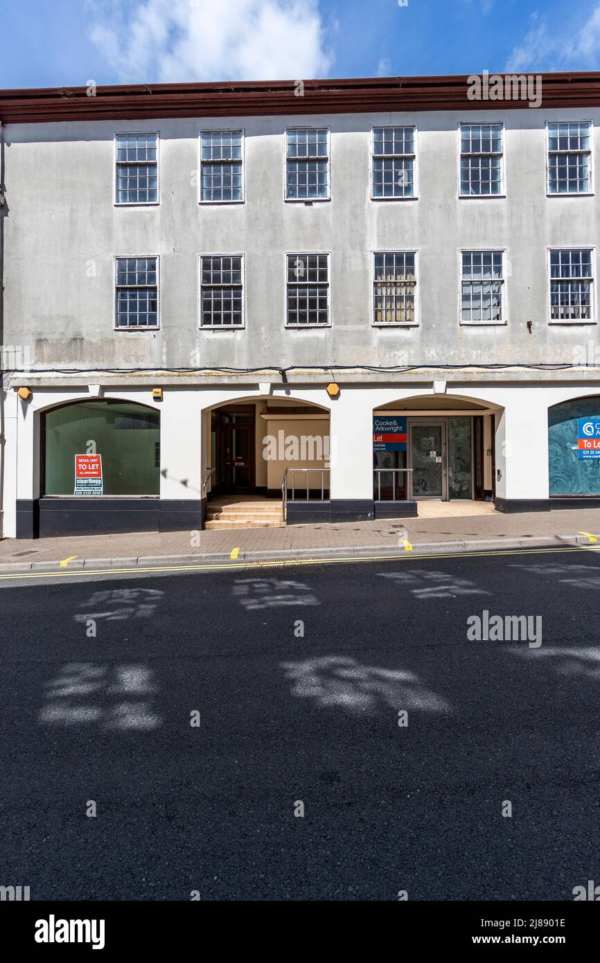Vacant real estate. Britiains High Streets, Monmouth, Wales Stock Photo