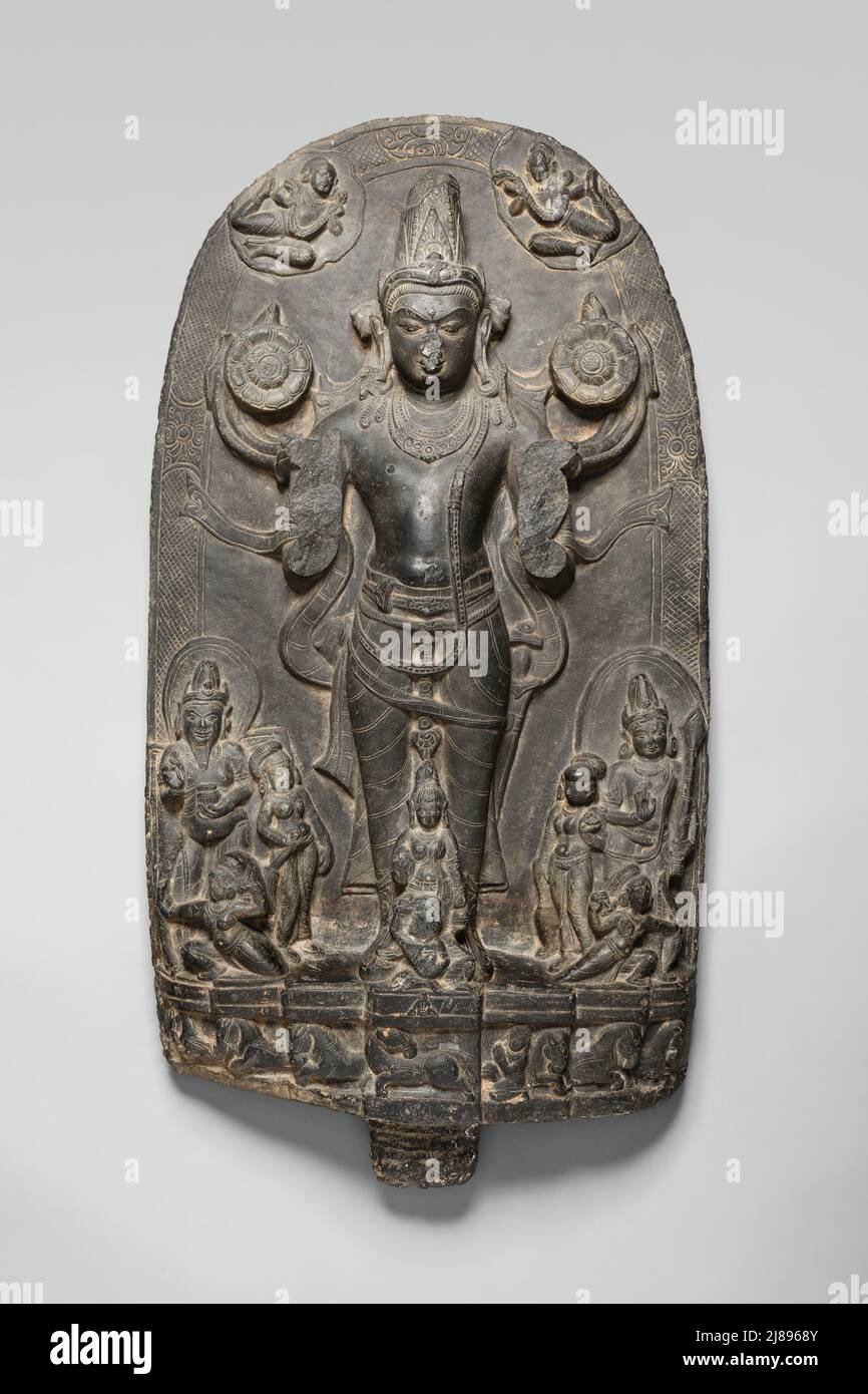 Sun God Surya Standing In His Chariot Pala Period 10th 11th Century 