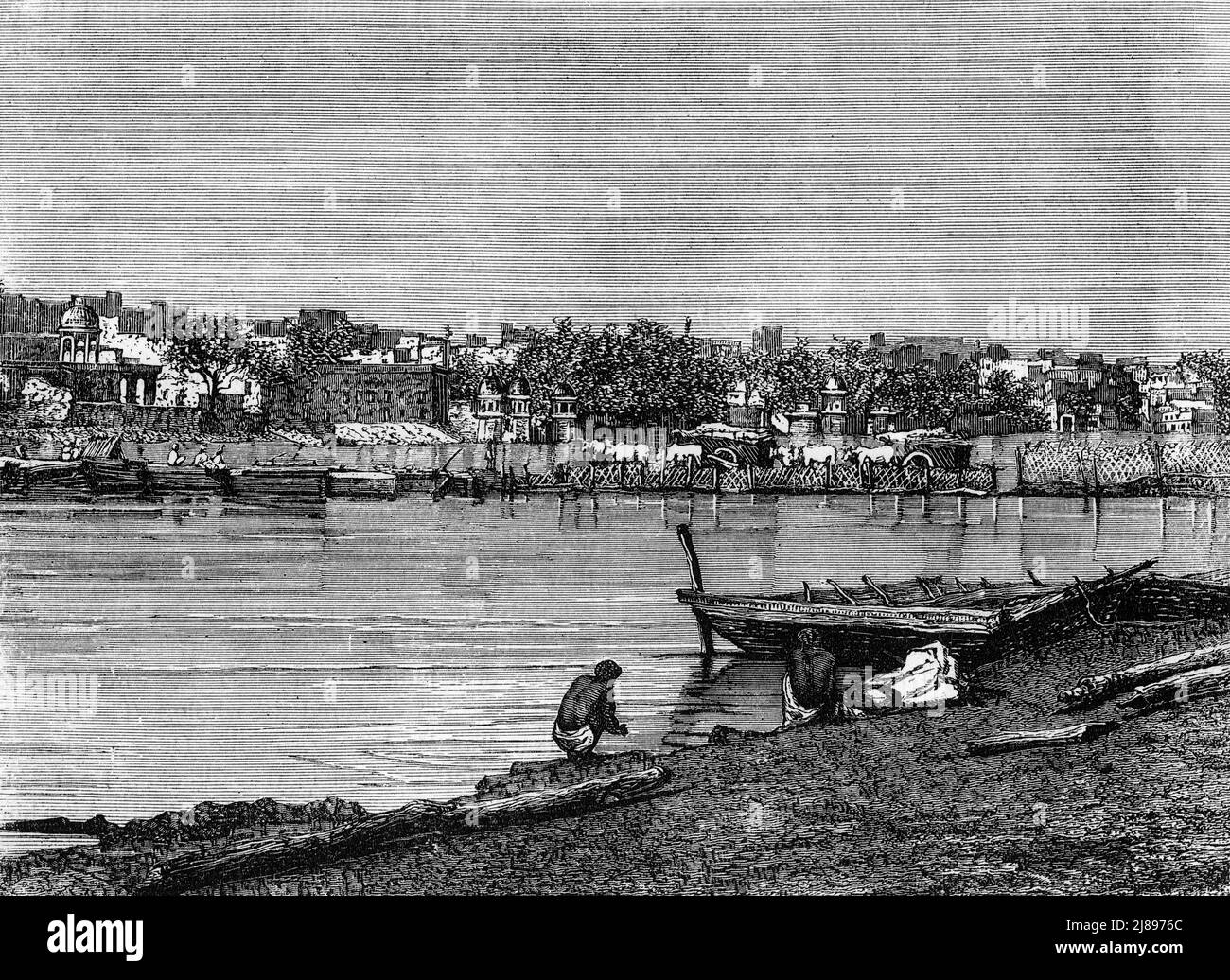 'View of Muttra', c1891. From &quot;Cassell's Illustrated History of India Vol. I.&quot;, by James Grant. [Cassell Petter &amp; Galpin, London, Paris and New York] Stock Photo