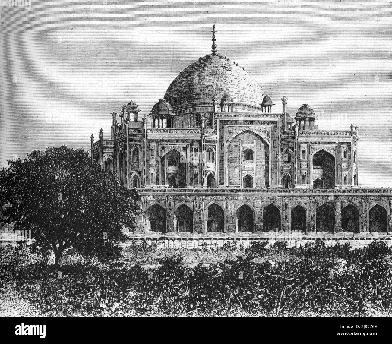 'View of the Mausoleum of the Emperor Houmayoun, in the Plain of Delhi', c1891. From &quot;Cassell's Illustrated History of India Vol. I.&quot;, by James Grant. [Cassell Petter &amp; Galpin, London, Paris and New York] Stock Photo