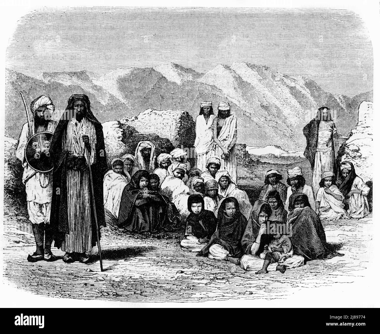 'Mountaineers of Afghanistan', c1891. From &quot;Cassell's Illustrated History of India Vol. I.&quot;, by James Grant. [Cassell Petter &amp; Galpin, London, Paris and New York] Stock Photo