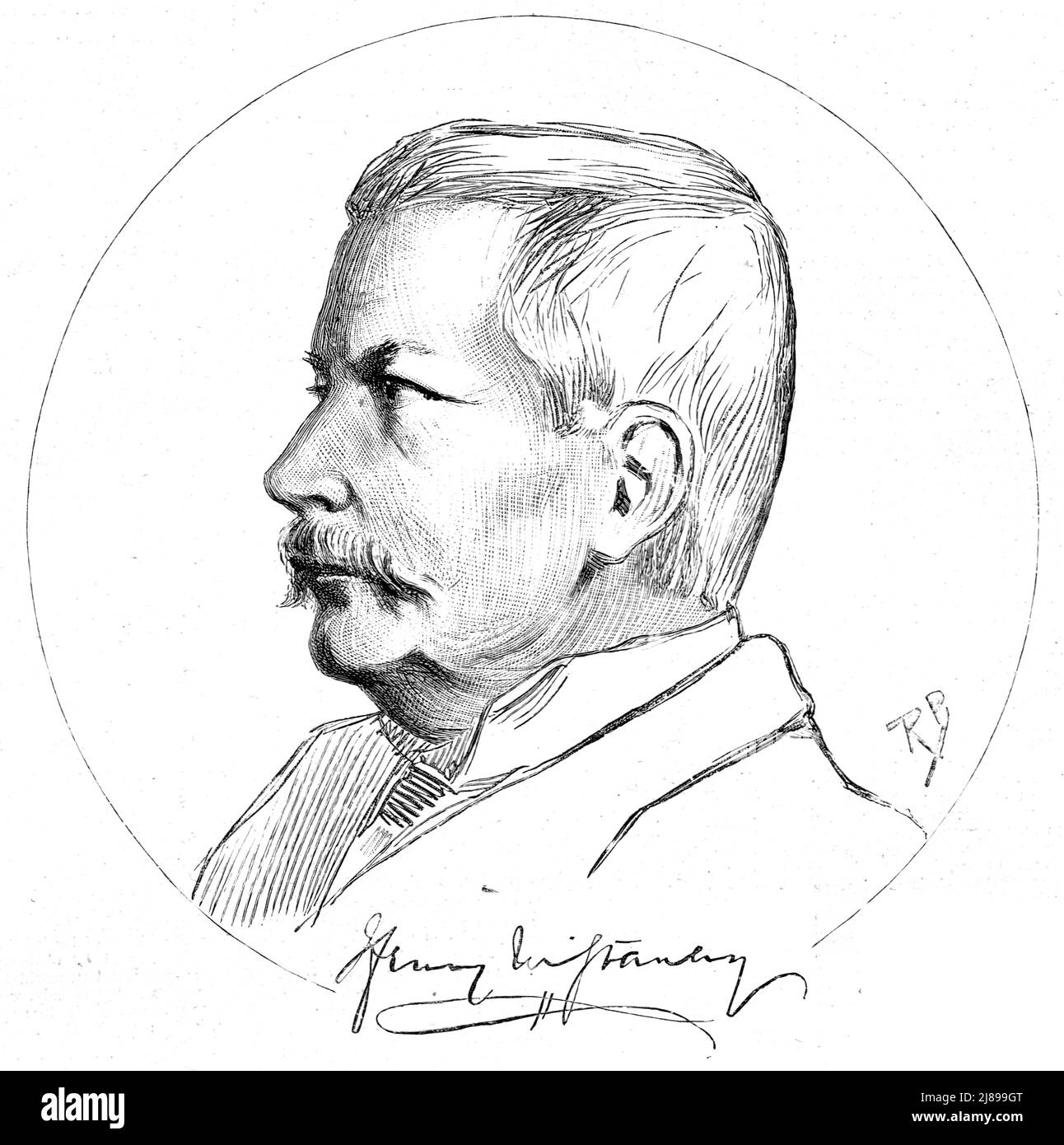 ''Mr. H. M. Stanley; A sketch from Life', 1890 Stock Photo - Alamy