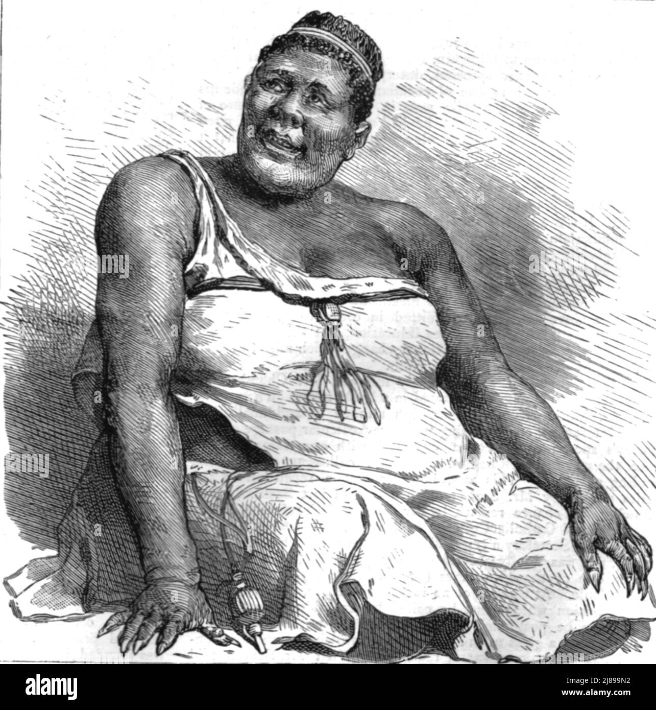''With the Joint Commissionin Swaziland; The Queen of the Swazies, drawn from life', 1890. Stock Photo