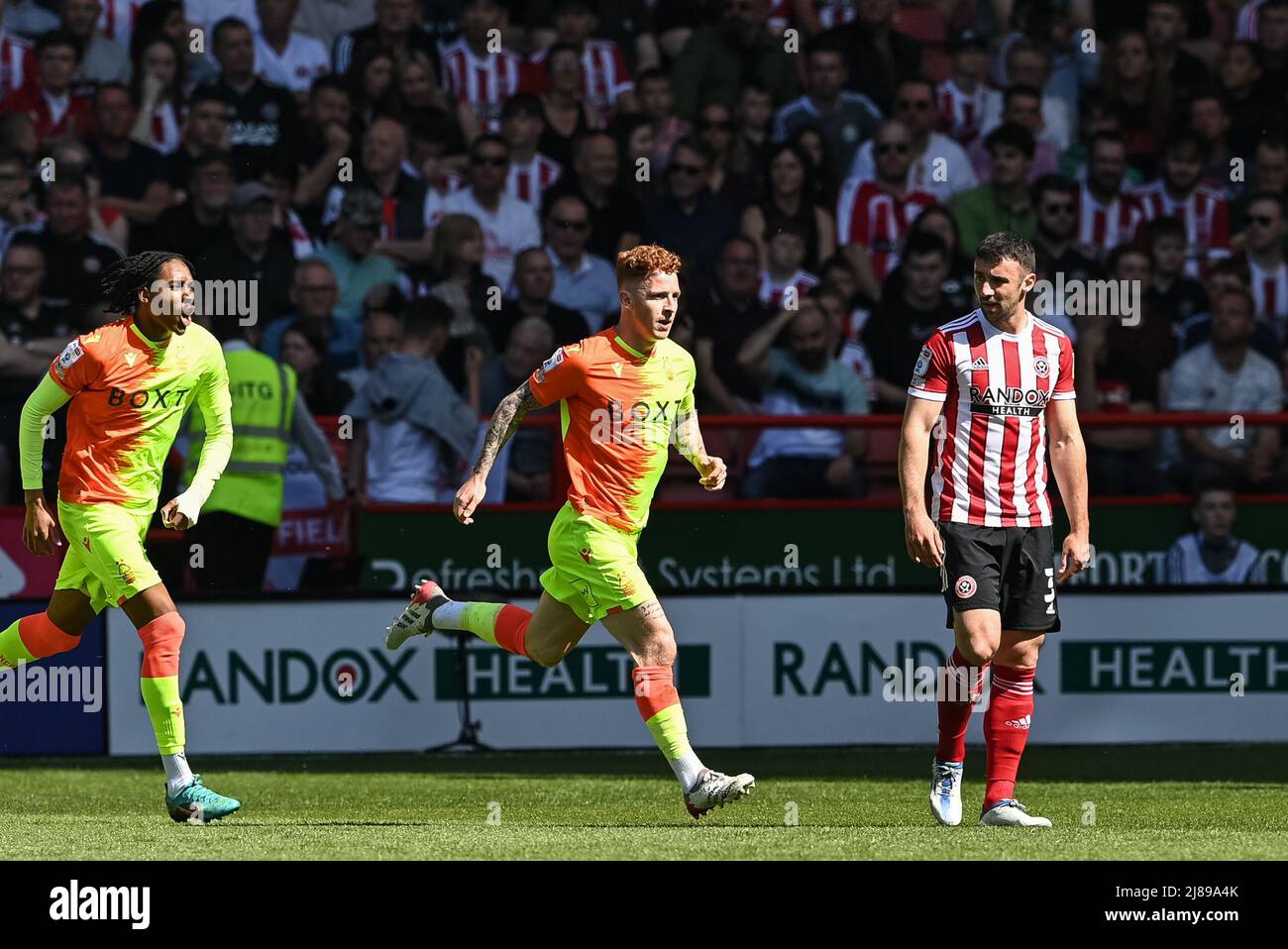 Jack Colback #8 of Nottingham Forest celebrates his goal to make it 0-1 ...