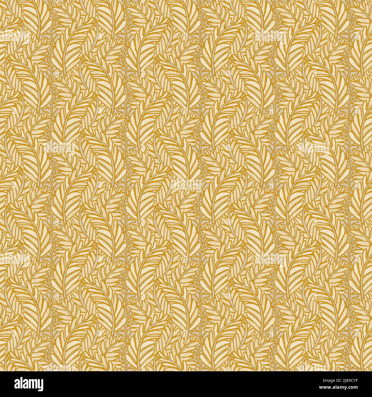 2tone Pattern Gender neutral foliage leaf seamless raster background. Simple ...