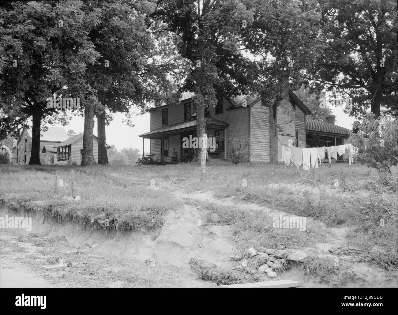 The oneandahalf story part of this house was built fifty to sixty