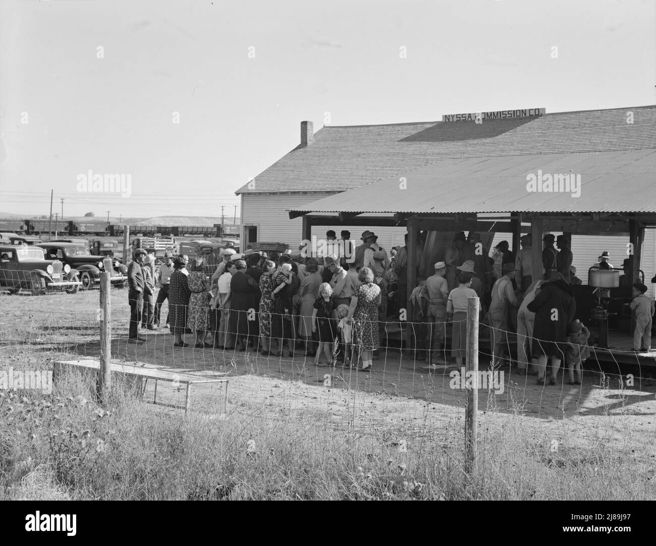 Farmers come to town on Saturday afternoon for auction sale held on