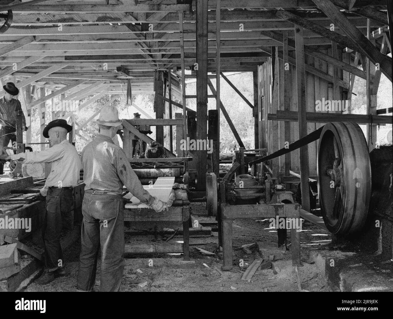 [Untitled, possibly related to The sawmill in operation. It was built