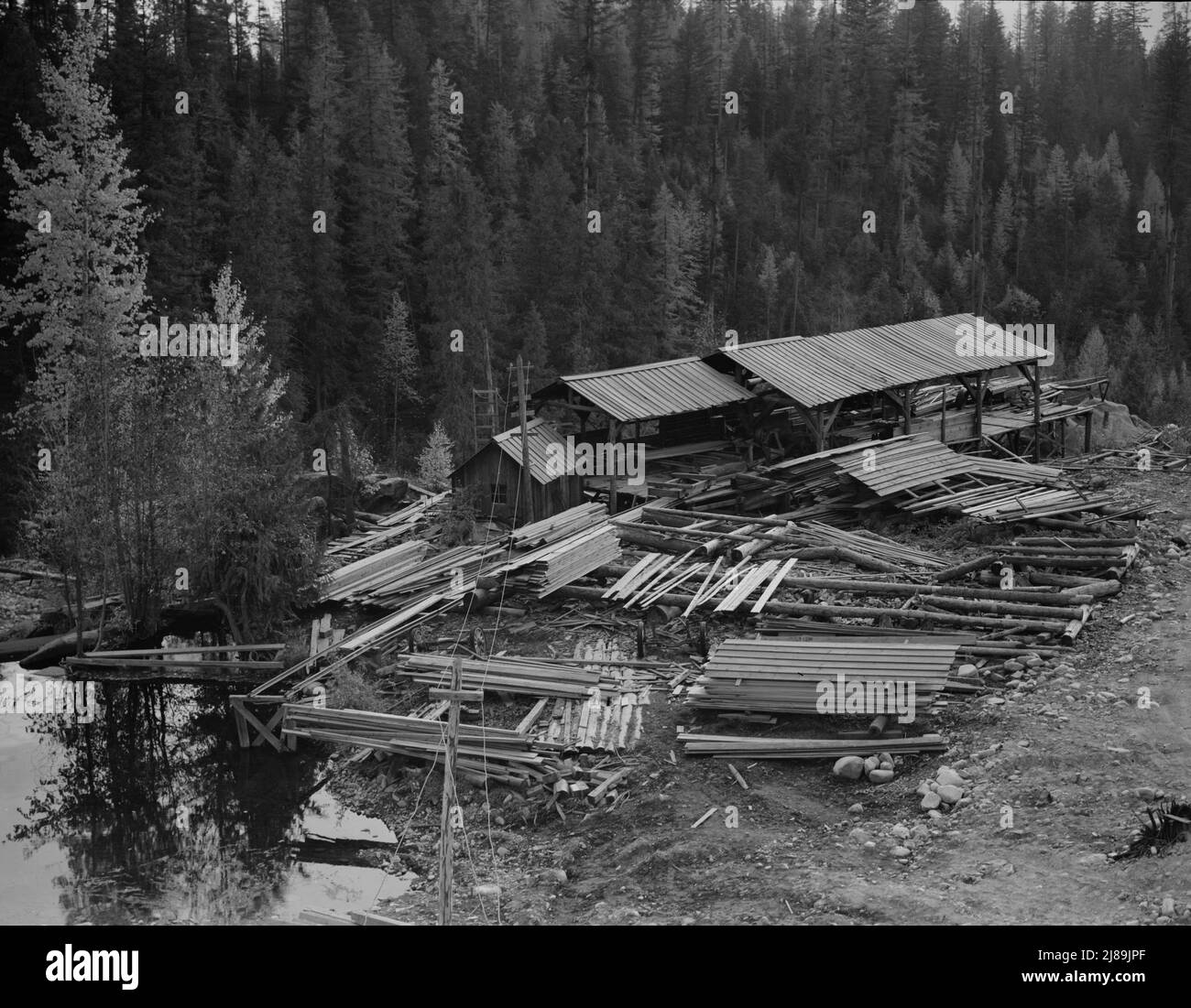 Small privately owned mill in the woods, recently discontinued. All the ...