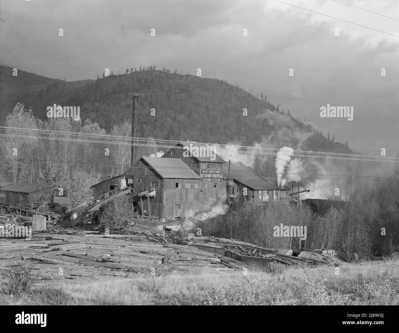 Small private lumber mill still operating in region where large mills