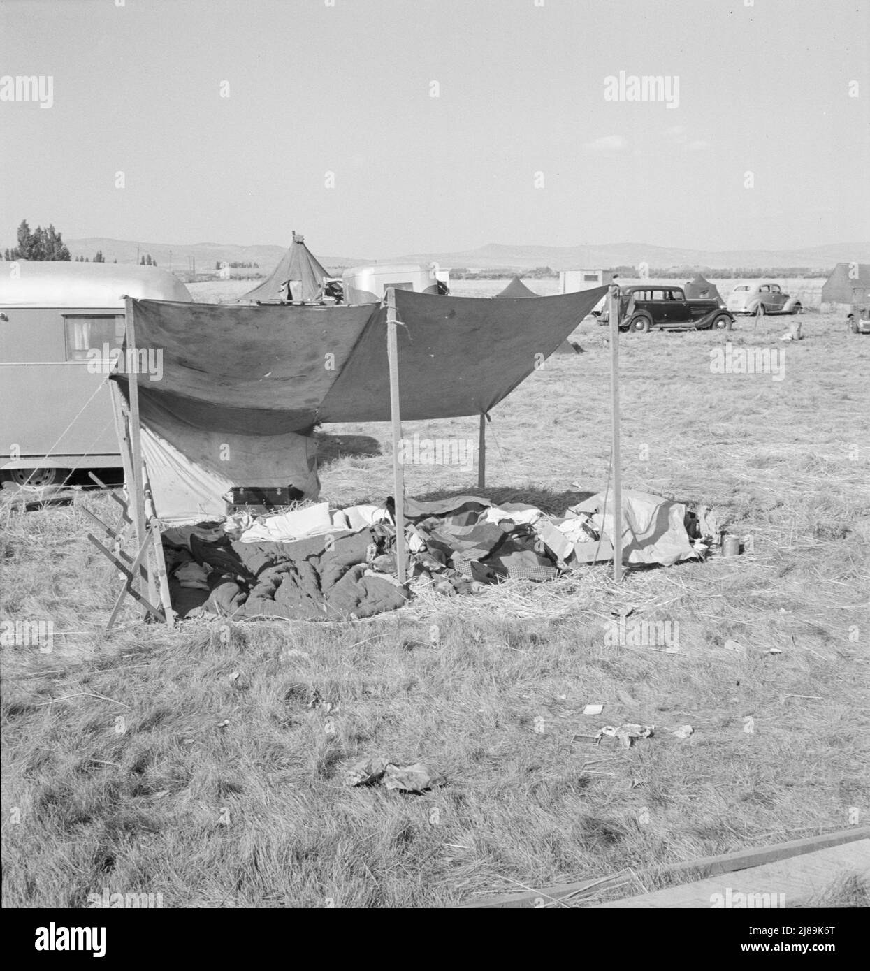 Living conditions for migrant potato pickers. Tulelake, Siskiyou County