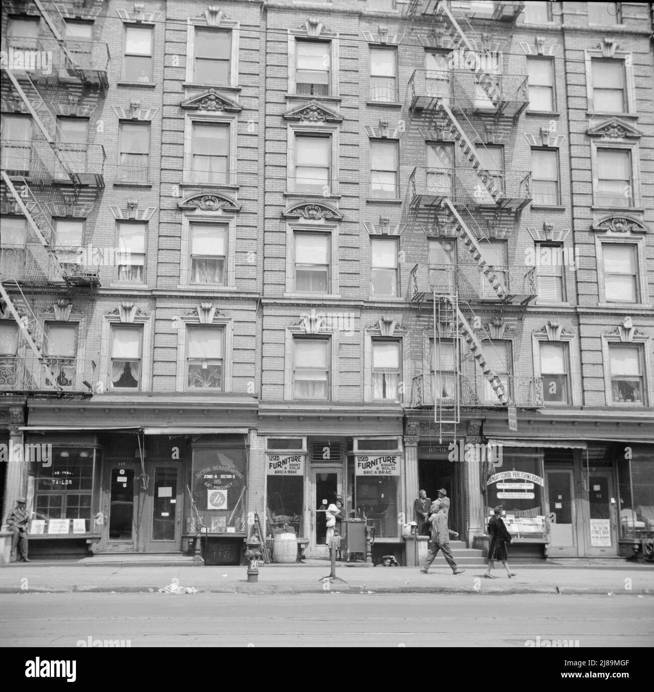 New York, New York. Harlem apartment house. Stock Photo