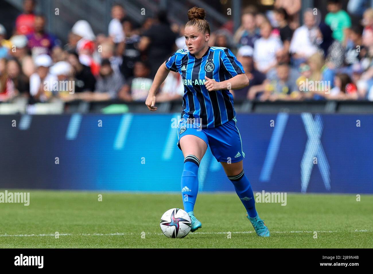 ROTTERDAM, NETHERLANDS - MAY 14: Nikita Tromp of Ajax during the Pure Energie Eredivisie Vrouwen match between Feyenoord and Ajax at Stadion de Kuip on May 14, 2022 in Rotterdam, Netherlands (Photo by Hans van der Valk/Orange Pictures) Stock Photo