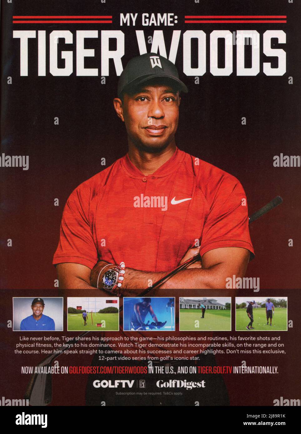 Issue 1 2020 'Golf Digest' issue advert, USA Stock Photo