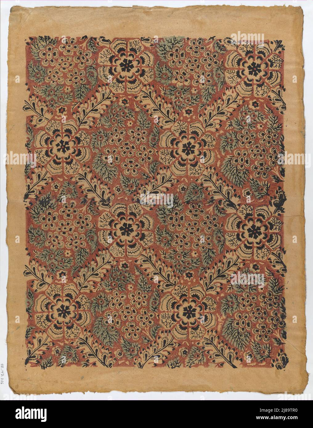 Sheet with overall floral pattern, late 18th-mid-19th century Stock ...