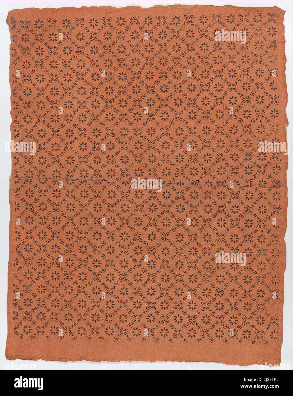 Sheet with overall floral dot pattern, late 18th-mid-19th century Stock ...
