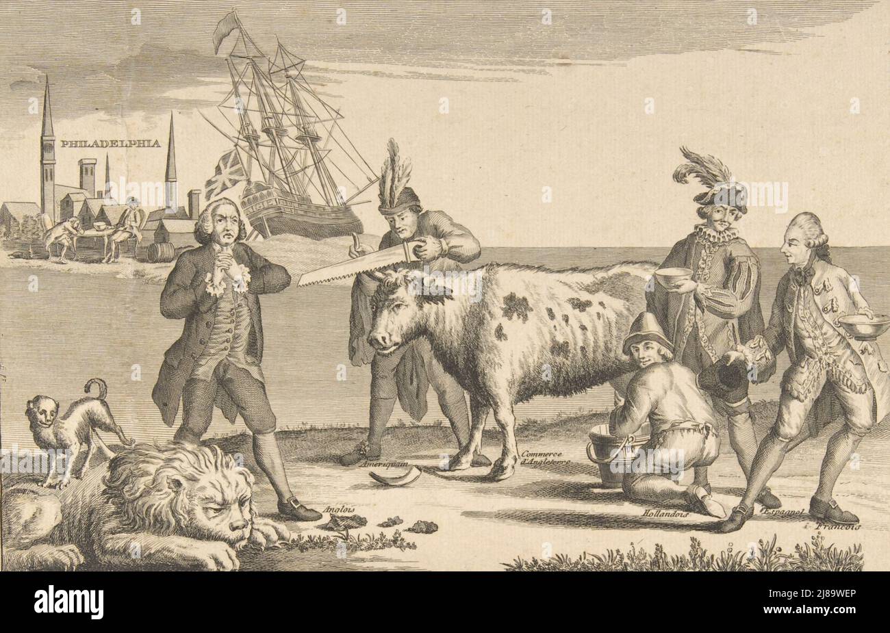 Mal Lui Veut Mal Lui Tourne Dit Le Bonne Homme Richard, ca. 1780. Stock Photo