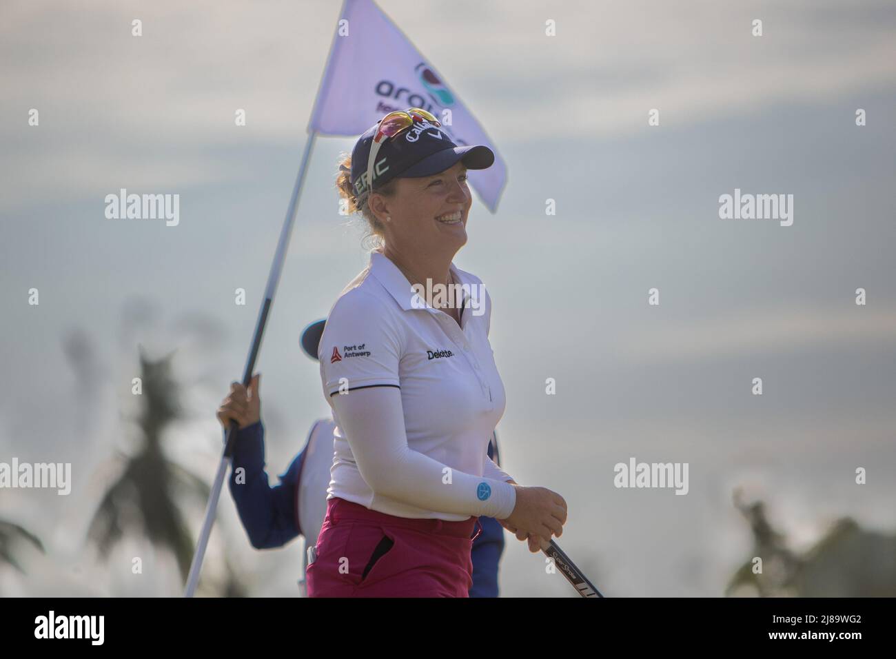 BANG KAPONG THAILAND - May 14:  Manon De Roey of Belgium is a winner on the Ladies European Tour after the final round of the Aramco Team Series (individual) at Thai Country Club on May 14, 2022 in Bang Kapong, Thailand (Photo by Orange Pictures) Stock Photo