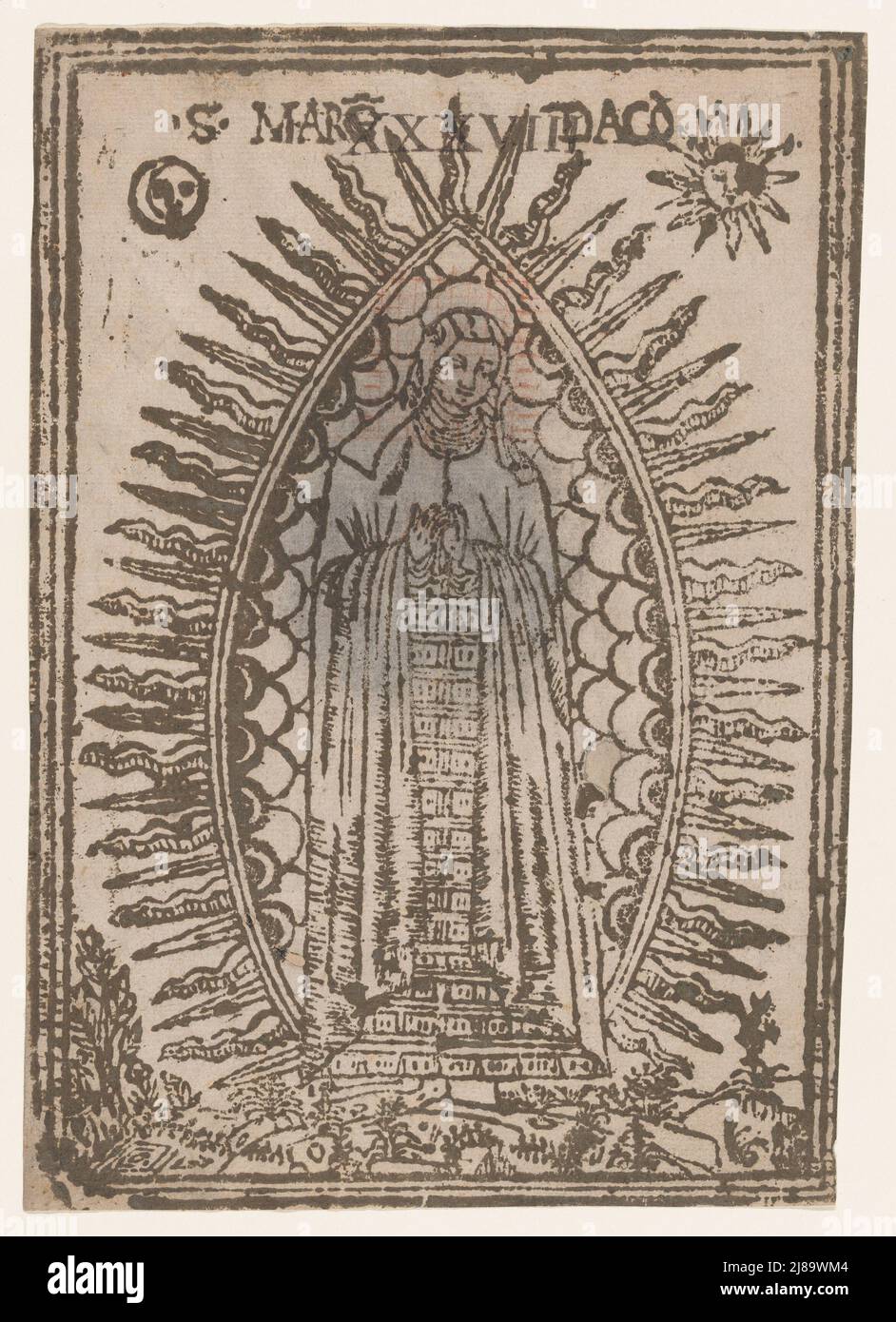 Saint Margaret of Cortona surrounded by rays of light, ca. 14501500