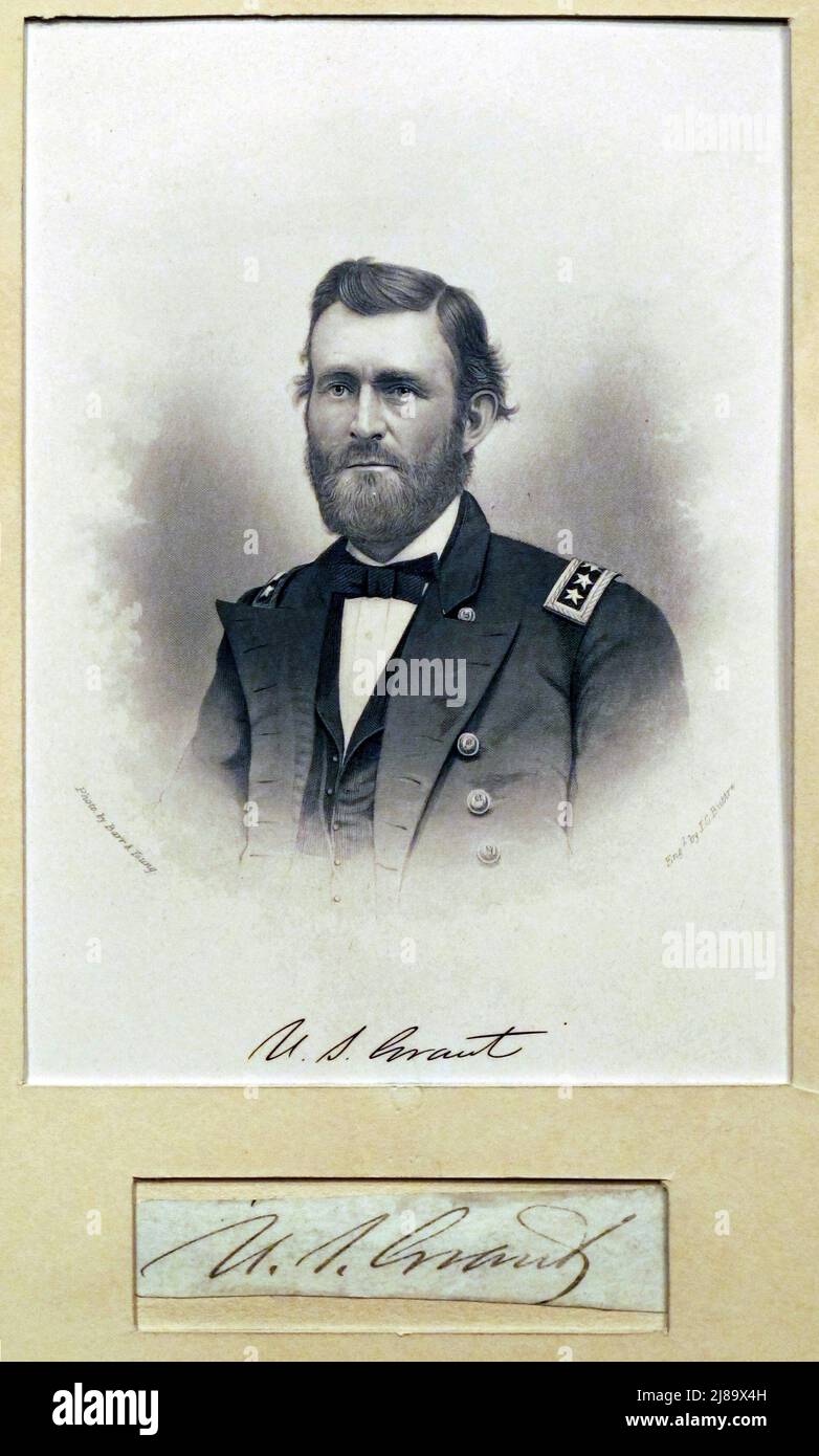 Portrait of U. S. Grant, late 19th century. Stock Photo