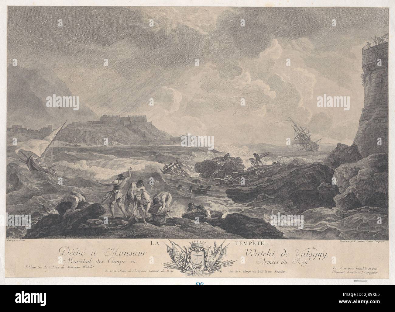 The Storm, ca. 1750-1800. Stock Photo