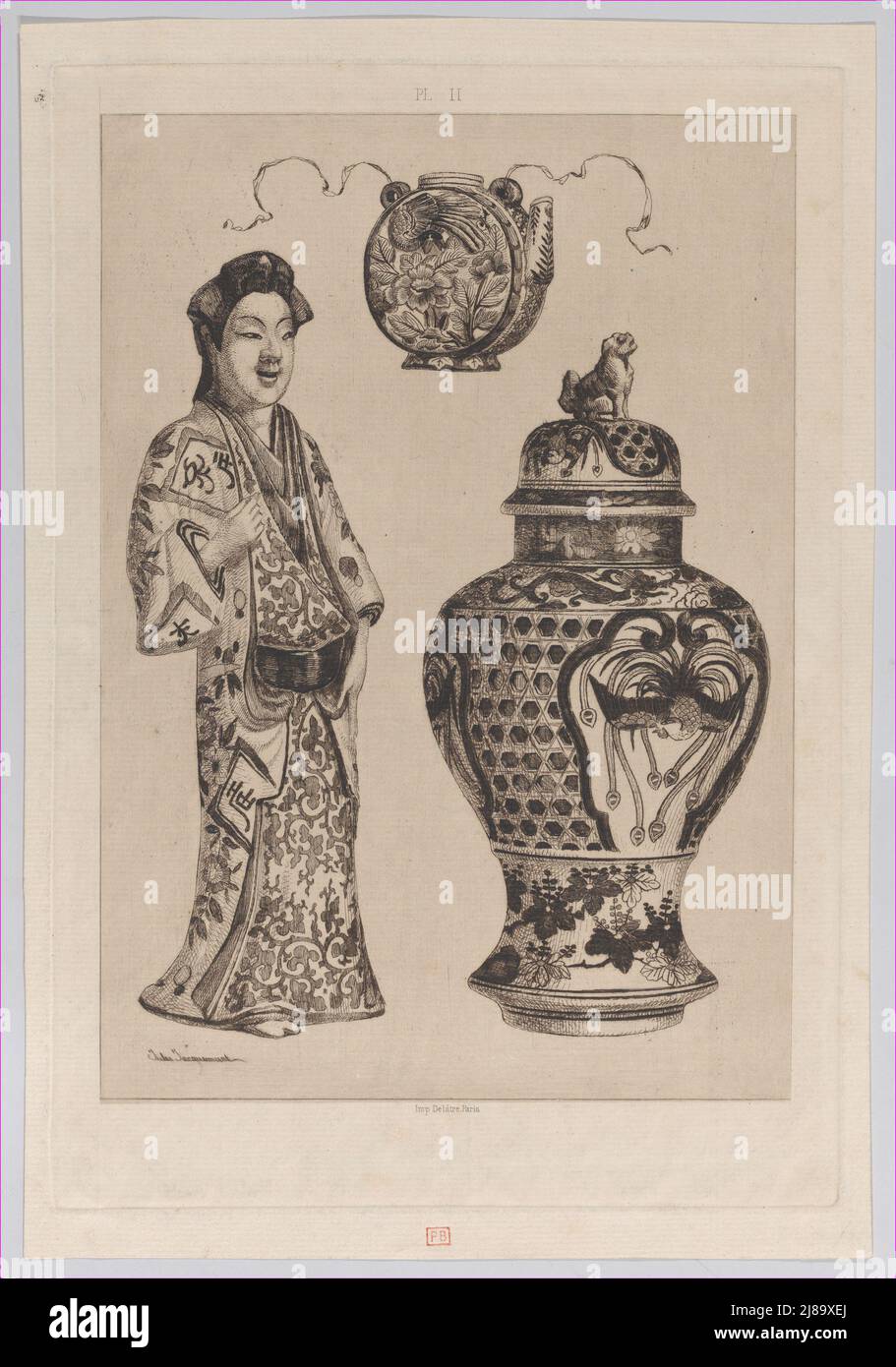 Plate II; from History of Porcelain, 1862 Stock Photo Alamy