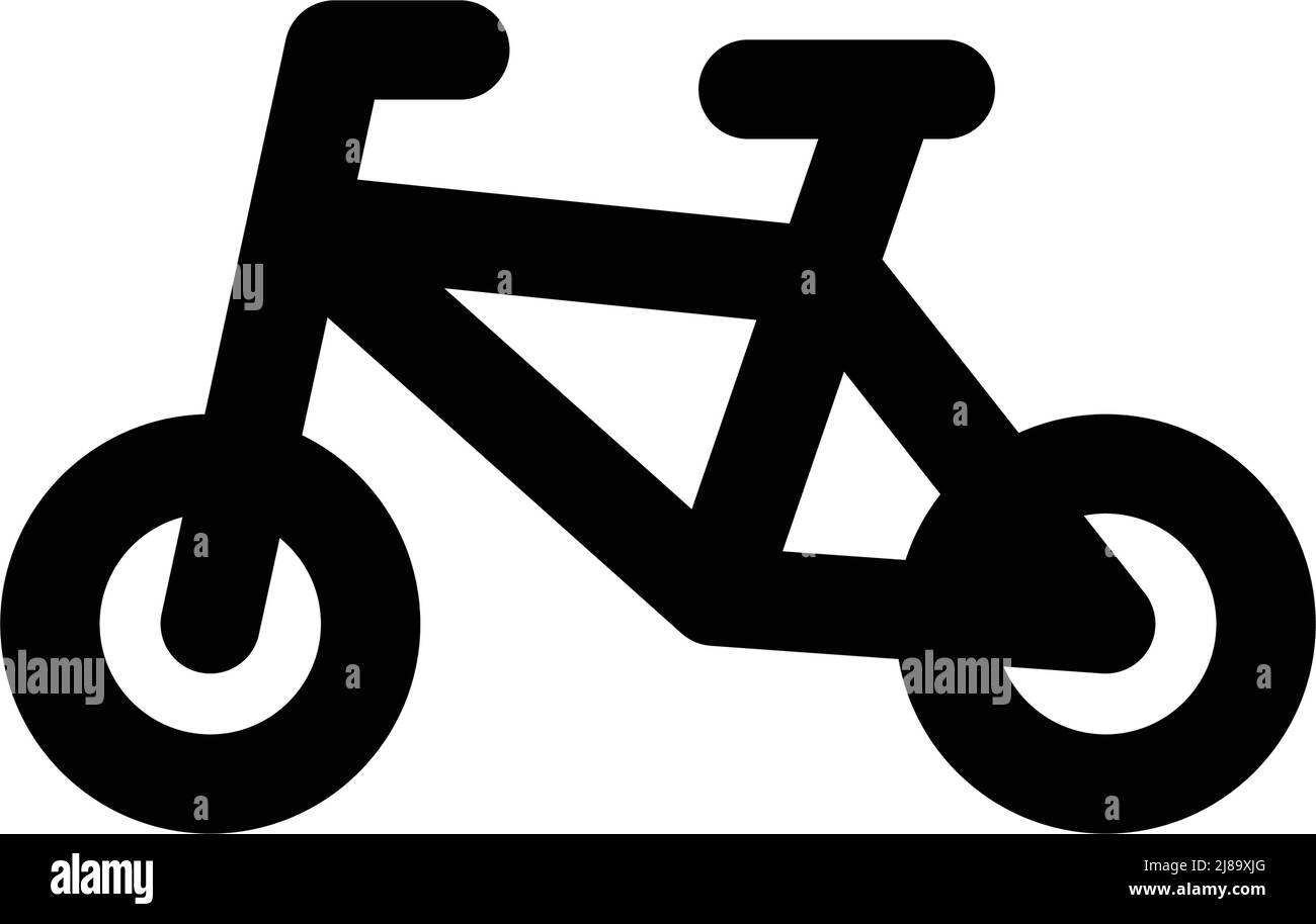 Compact bicycle icon. Flat design vector. Editable vector. Stock Vector