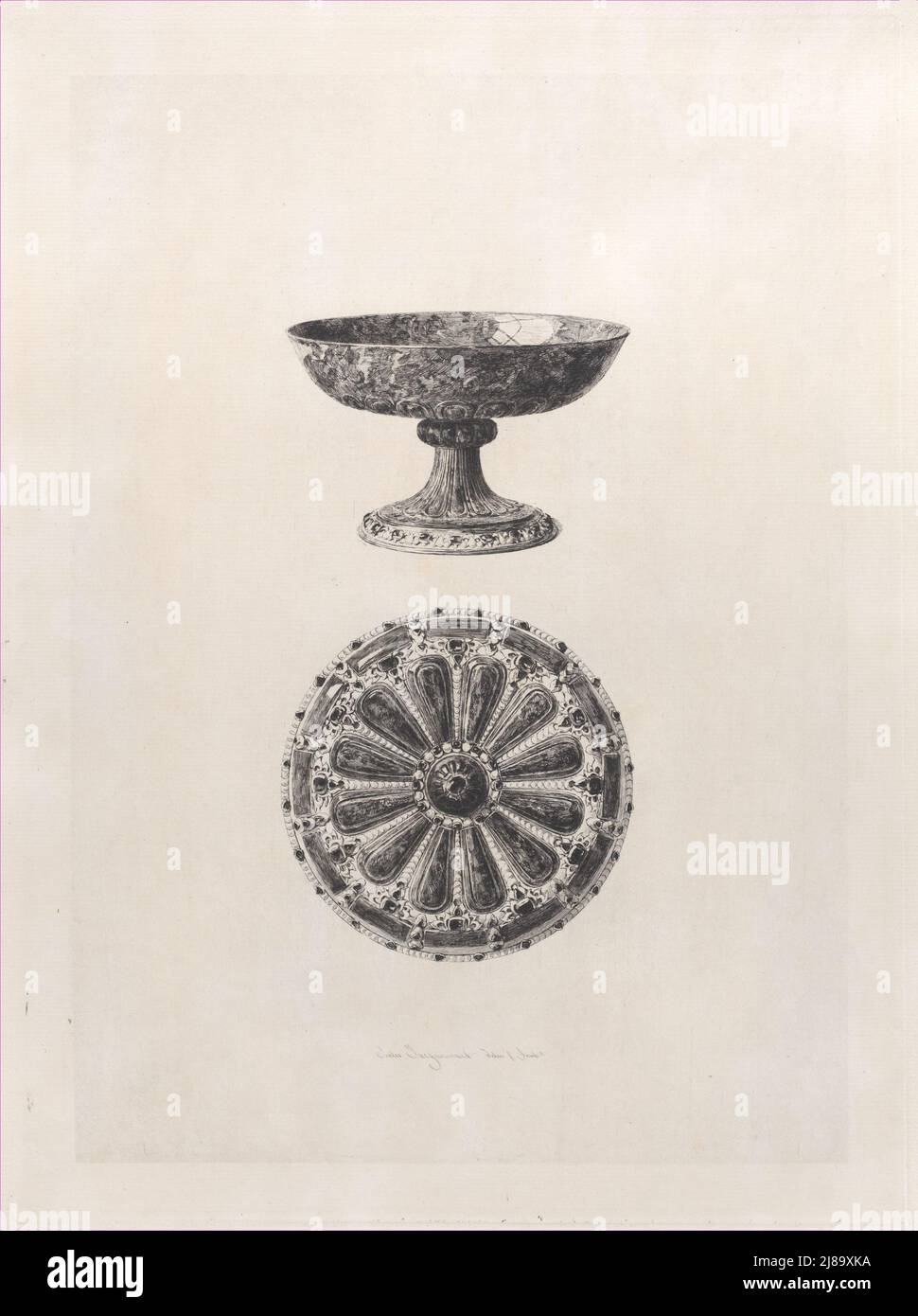 Lapis Lazuli Cup, 1868. Stock Photo