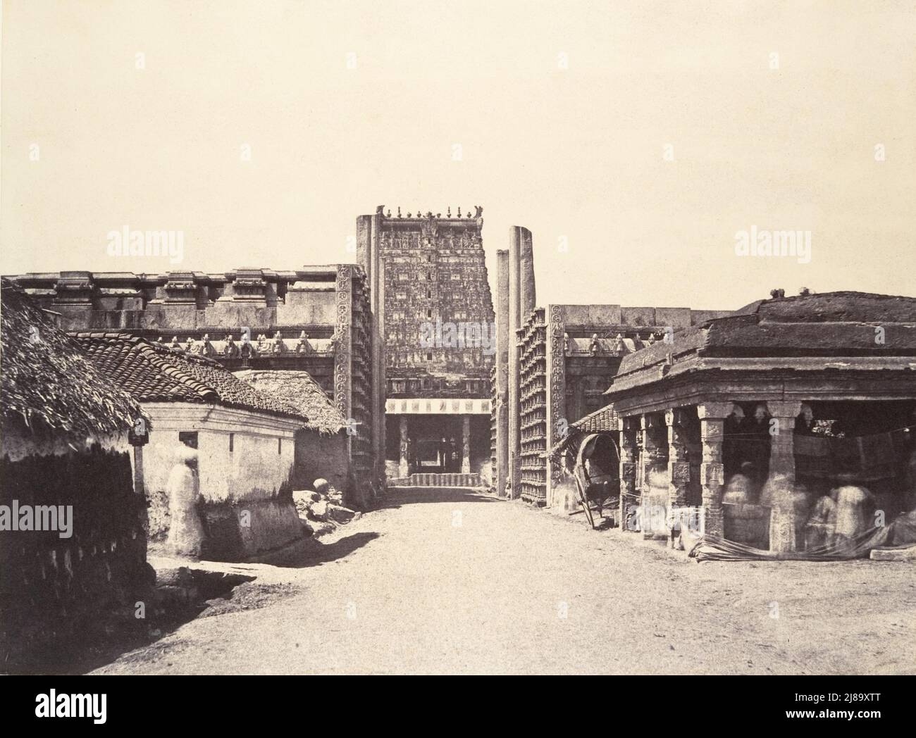 Madura: The Roya Gopuram from the East, January-March 1858. Stock Photo