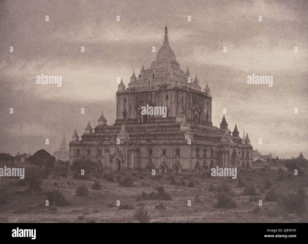 Pugahm Myo: Thapinyu Pagoda, August 20-24, 1855. Stock Photo