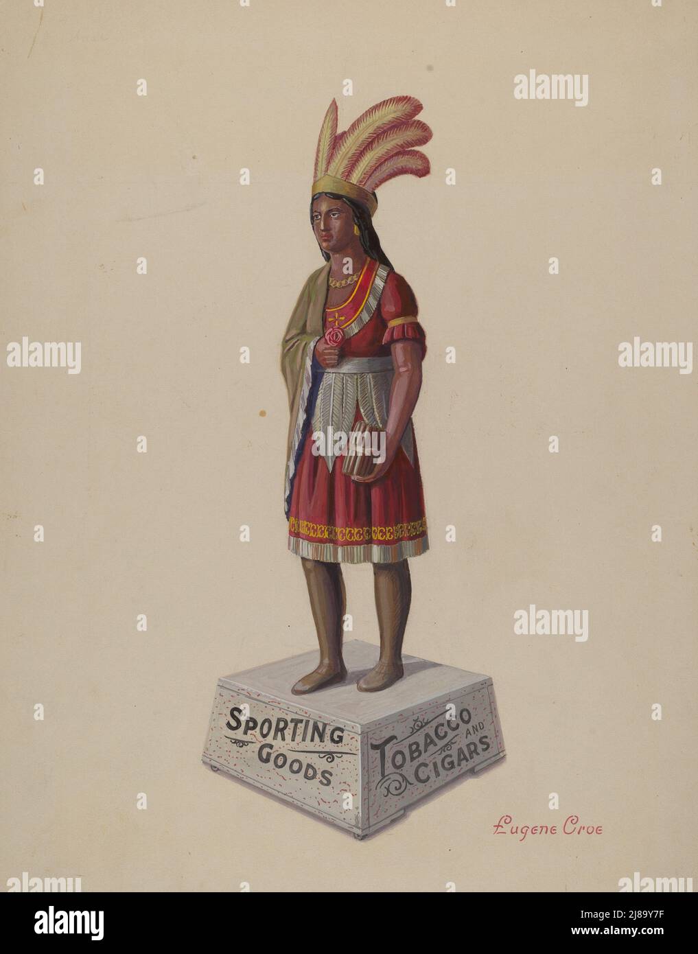 Cigar Store Indian, c. 1936 Stock Photo Alamy