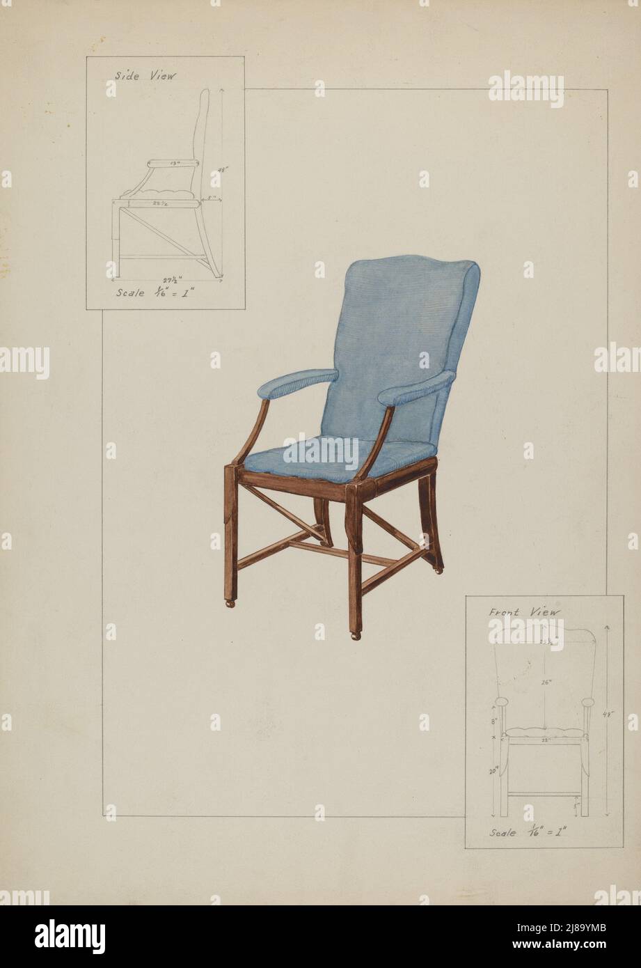 Chair, c. 1937. Stock Photo