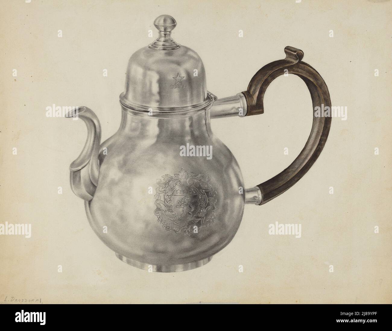 Silver teapot engraved hi-res stock photography and images - Alamy