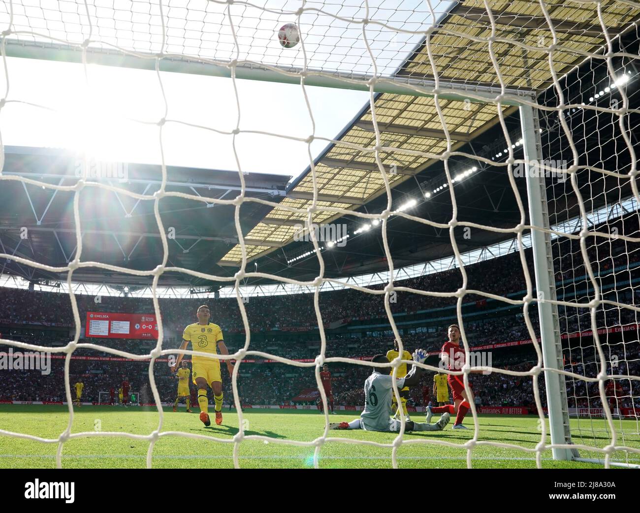 Liverpool's Diogo Jota (right) Misses A Chance During The Emirates FA ...