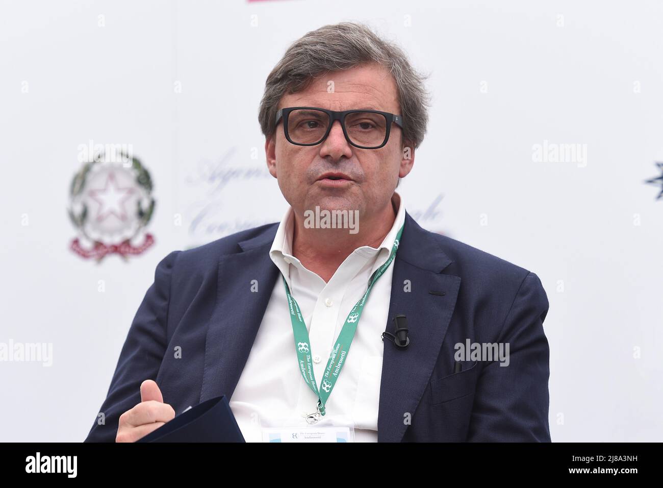 Sorrento, Italy. 14 May, 2022. Carlo Calenda at the 1st edition of ”Verso Sud” organized by the European House - Ambrosetti in Sorrento, Naples Italy on 14 May 2022. Credit:Franco Romano/Alamy Live News Stock Photo