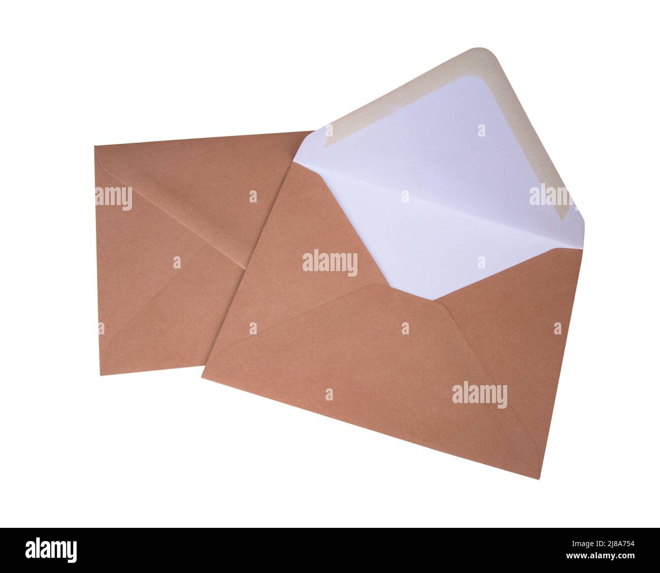 Craft brown envelope isolated on the white background Stock Photo