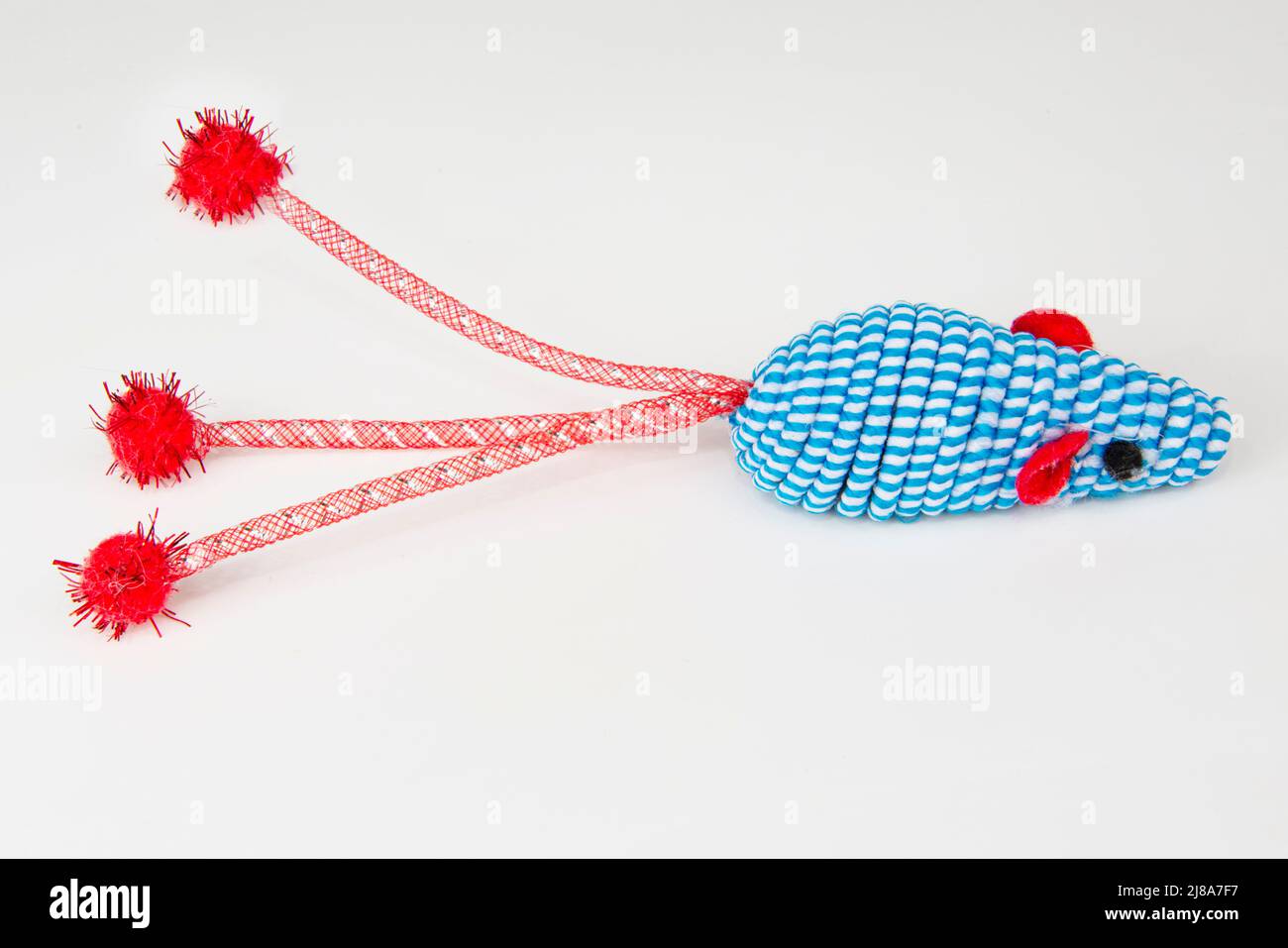 Cat toy mouse for fun on the white background Stock Photo