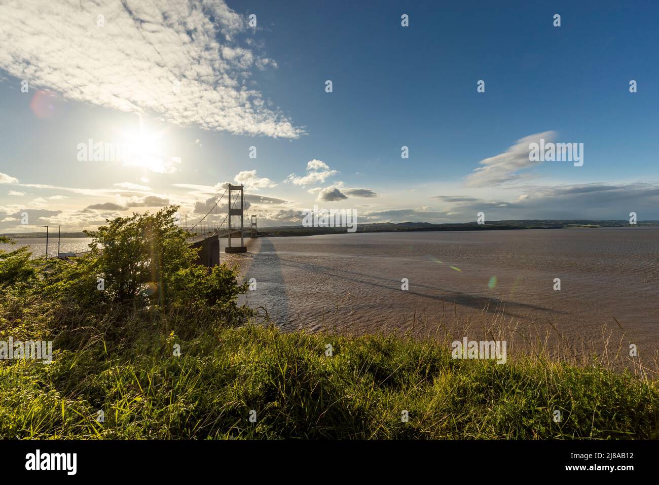 M48 River Severn Bridge linking England and Wales Stock Photo Alamy