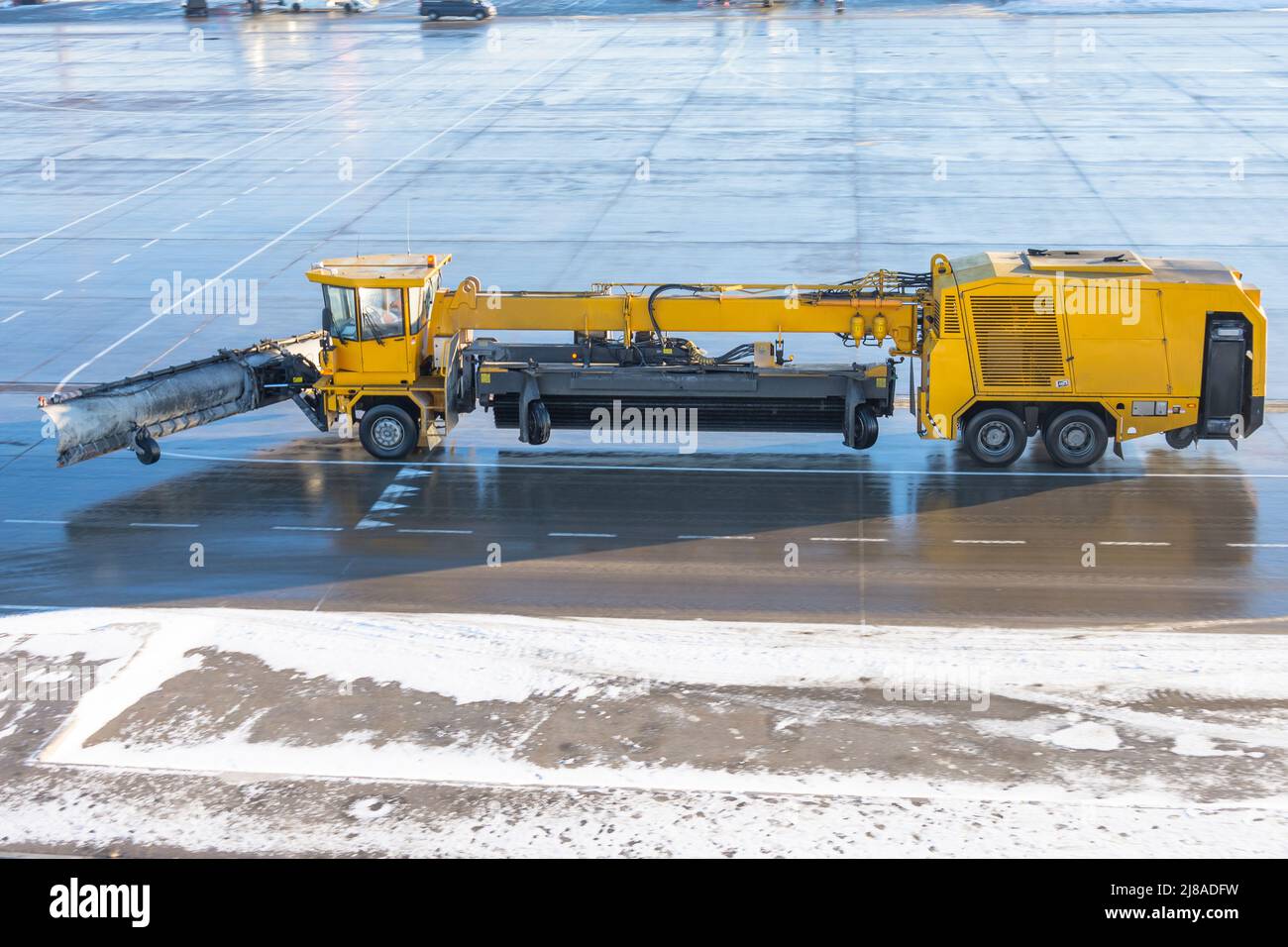 Machine snow removal equipment at the airport Stock Photo Alamy