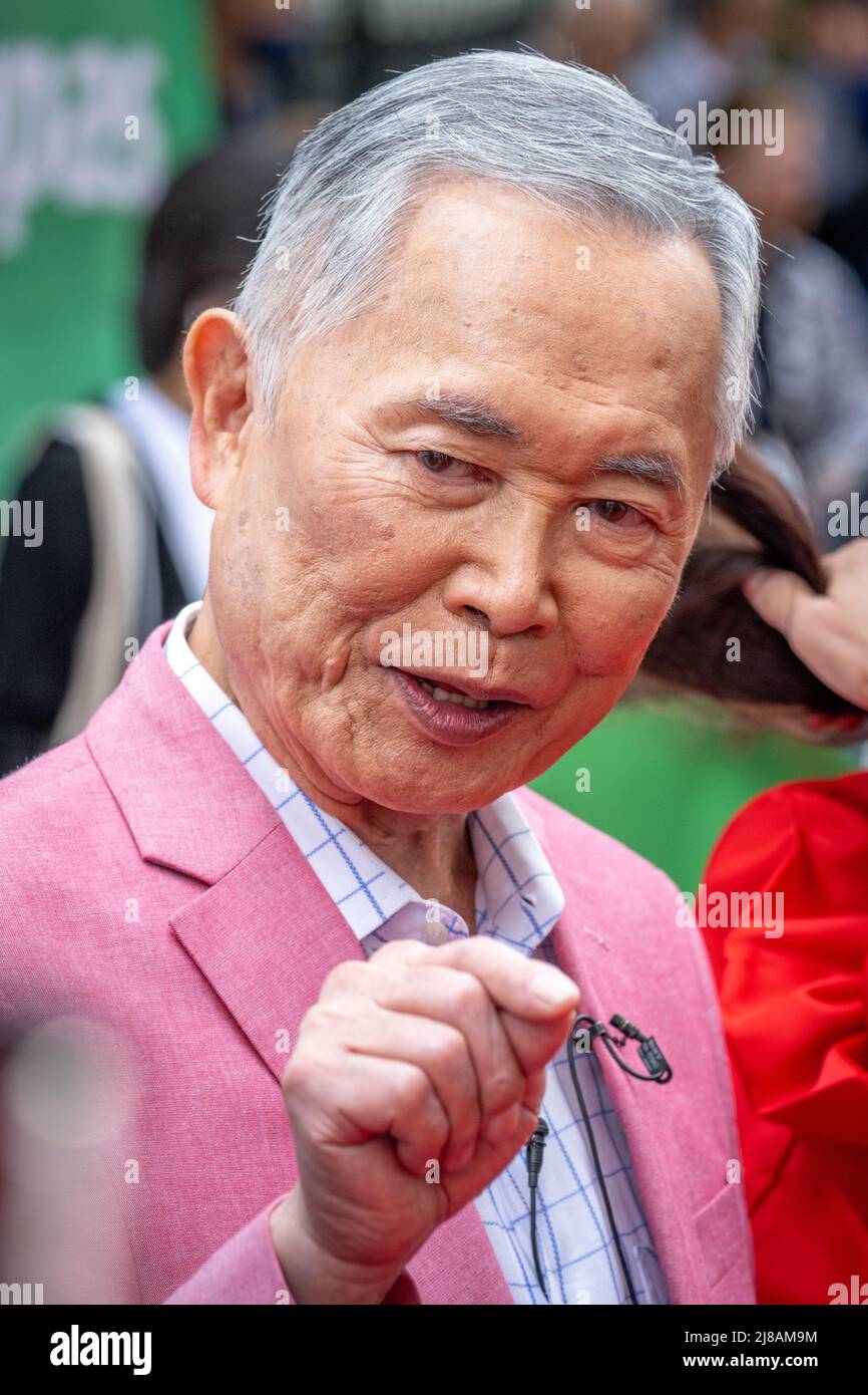 New York, USA. 14th May, 2022. Actor, social justice activist and inaugural Grand Marshall George Takei arrives in Central Park to participate in New York City's first Japan Day Parade. Credit: Enrique Shore/Alamy Live News Stock Photo